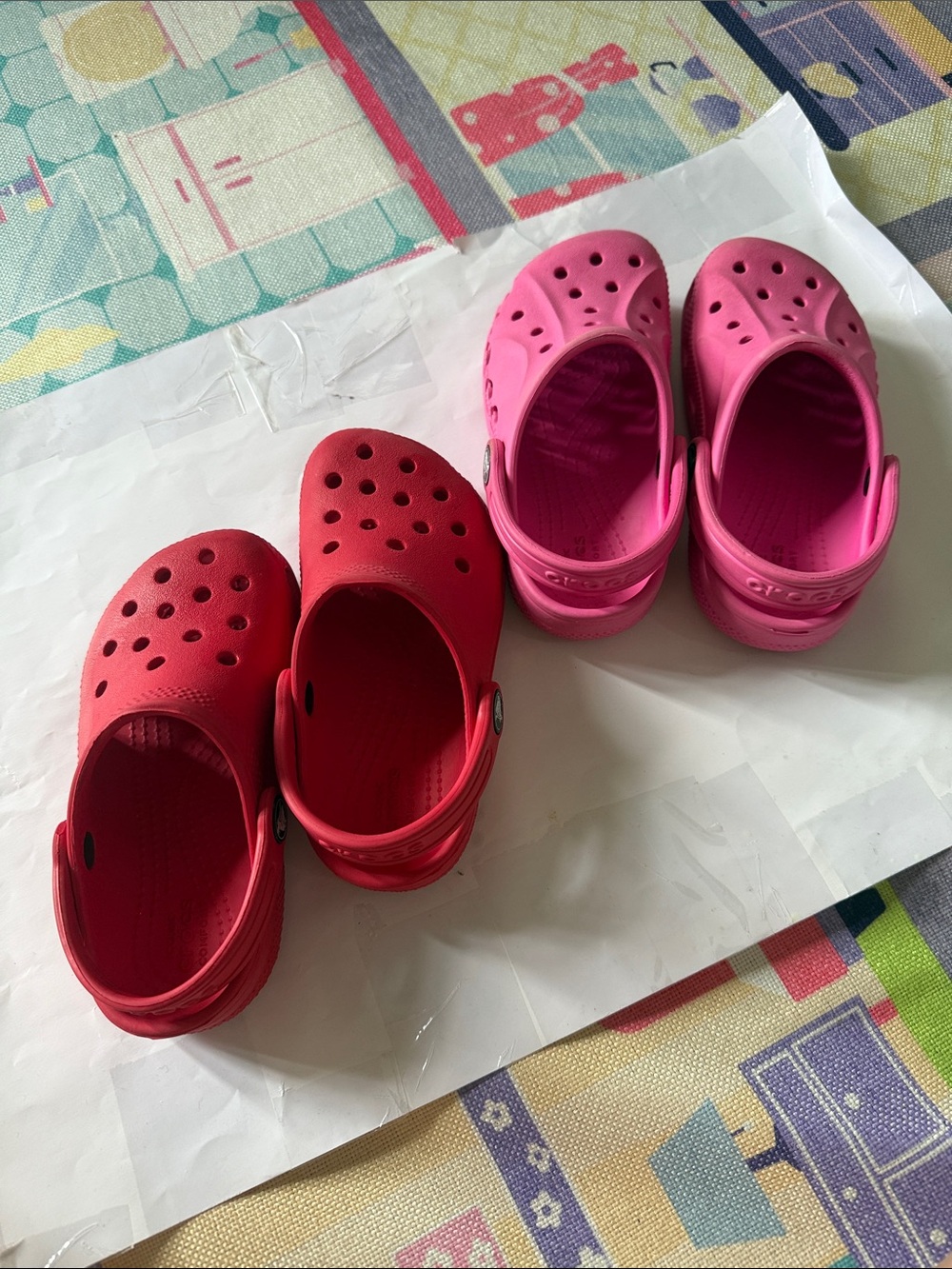 Kids Waterproof Foam Clogs - Pink & Red